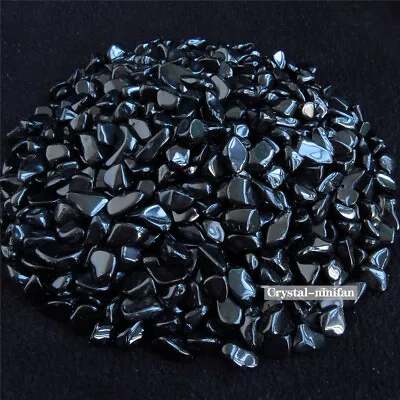 1/2lb Natural Tumbled Obsidian Crystal Bulk Black Polished Stones Volcanic Glass • $13.99