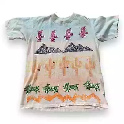 VINTAGE INVENTIONS BY LA EXPRESS Unisex Hand Painted Southwest T-shirt ONE SIZE • $40