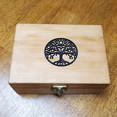 Tree Of Life Keepsake Box  Wooden Storage Box - Decorative Wood Box ~ Medium • $14.95