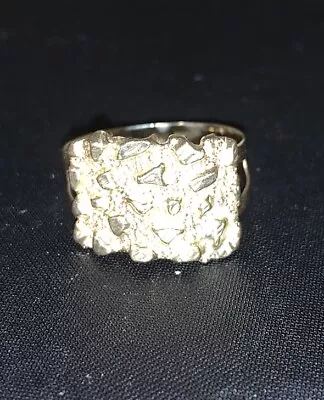 Mens 10k Gold Nugget Ring Size 10.5 • $139.99