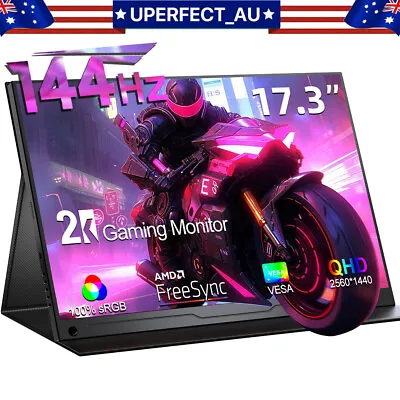 UPERFECT 17.3  144Hz Monitor 2560*1440 2K Portable Monitor Gaming Monitor For PS • $299.99