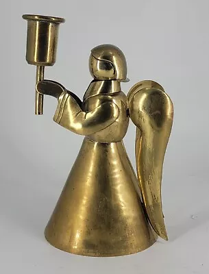 Vin TAXCO MEXICO LOS CASTILLO SIGNED BRASS ANGEL & CANDLESTICK HOLDER • $75