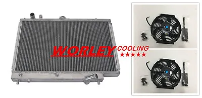 Aluminum Radiator & Fans For Mazda 323 GTX GTR FORD TX3 89 90 91 92 93 94 New • $122.02