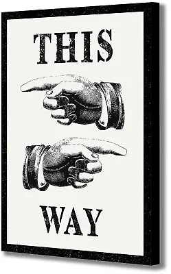 £13.99 • Buy This Way - Typography - Canvas Wall Art Framed Print - Various Sizes