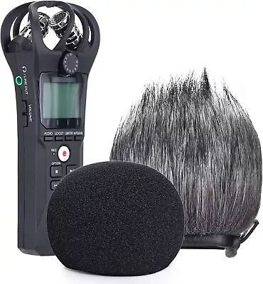 YOUSHARES Zoom H1n Recorder Foam & Furry Indoor/Outdoor Windscreen Muff Pop Fi • £14.57