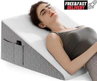 12  Elevated Support Triangle Wedge Pillow For Sleeping With Cooling Gel Foam • $52.20