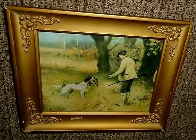 R. Atkinson Fox Signed Hunter Dog Bird 10.25 X8.25  Original Framed Print 1910 • $99.99