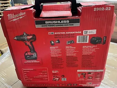 Milwaukee 2902-22 M18 Brushless Cordless 1/2  Hammer Drill/Driver Kit • $269.99