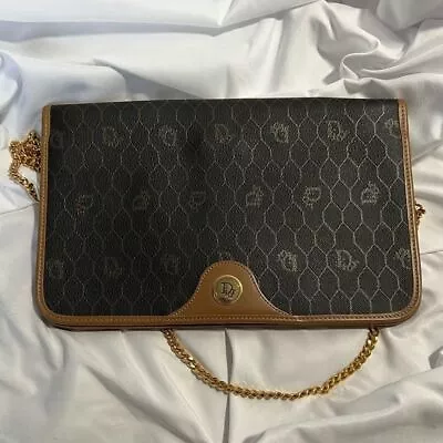 Christian Dior Vintage Honeycomb Brown Shoulder Bag • $550