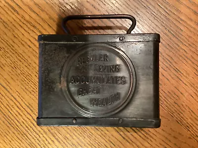 Vintage 1930's Bank  Regular Saving Acumulates Great Wealth  • $20