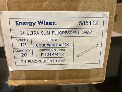 Bulbrite (585112) Energy Wiser Ultra Slim Fluorescent (F12T4/41K) Carton Of 20 • $79.99