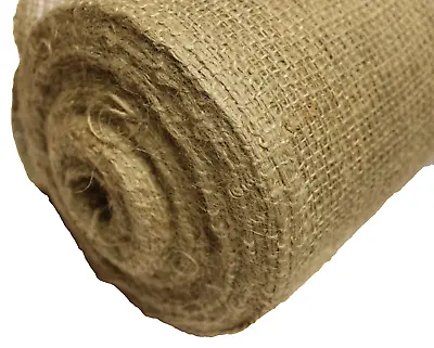 HESSIAN FABRIC NATURAL 10oz JUTE BURLAP GARDEN CRAFT FROST 137CM OR 183CM WIDE • £0.99