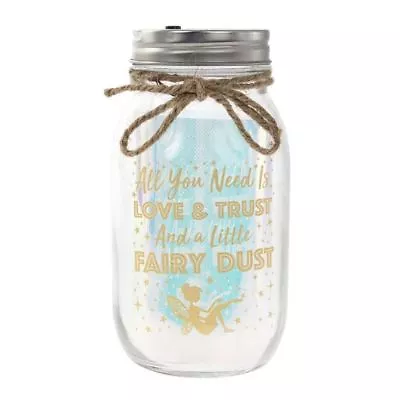 LED Light Up Firefly Glass Mason Fairy Jar Birthday Gift Little Fairy Dust  • £9.99