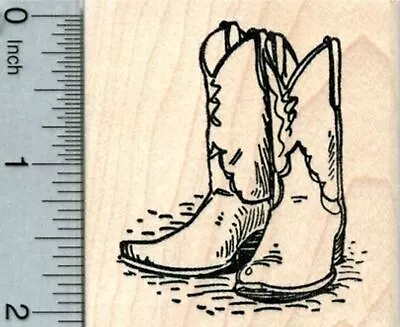 Cowboy Boots Rubber Stamp Western J31205 WM • $19