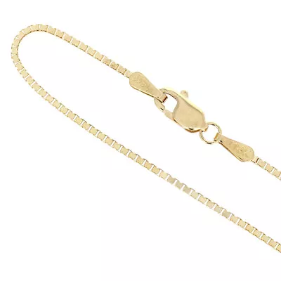 14KT Gold 1mm Box Chain Thin Pendant Chain Genuine 14KT Gold Chain 18  20  22  • $170