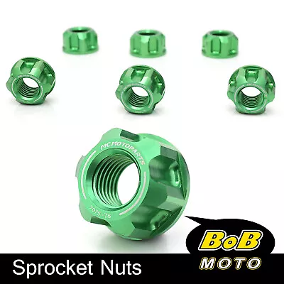 GREEN CNC M10 Rear Sprocket Nuts For Kawasaki KR1-KR1S 250 All Years • $45.61