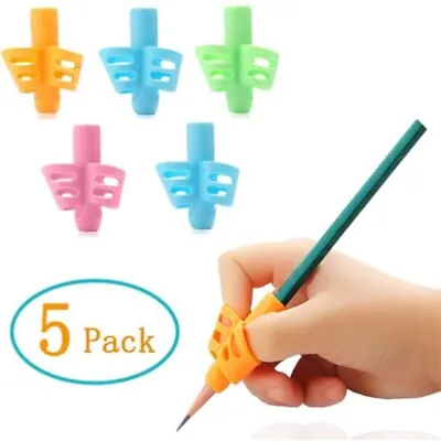 £4.24 • Buy 5X Pencil Grips Corrector Children Pen Rubber Hand Writing Gripper For Students