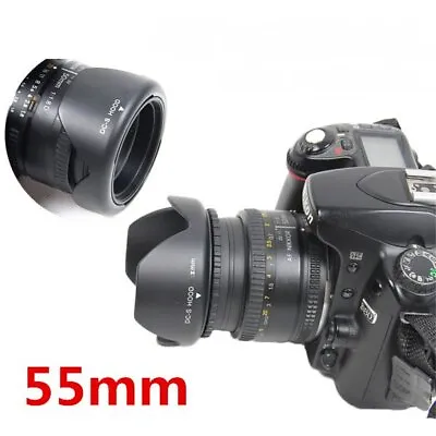 $7.97 • Buy 55MM Reversible Tulip Petal Flower Lens Hood For Sony Alpha DSLR Camera 18-55mm