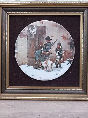 Round Ceramic Picture Tiles Mounted And Framed / Hunting Scene /... • £10