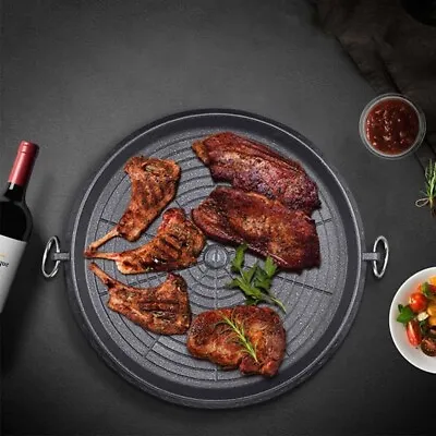 Portable Korean BBQ Grill Hot Plate Stone Coated Non-Stick Pan For Gas Stovetop • $33.95
