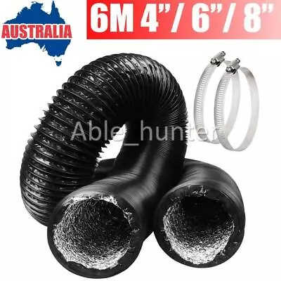 4/6/8 Inch 6M Flexible Pipe Hose Tube For Exhaust Duct Fan Air Conditioner • $20.99