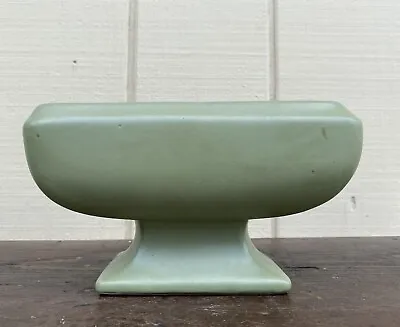 Vtg Mid Century Planter McCoy Roseville Floraline LRG Green Rectangular Pedestal • $13.99