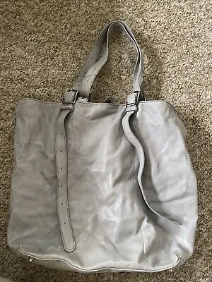 Country Road Leather Tote Bag Grey Blue • $51