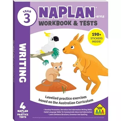 Year 3 NAPLAN-Style WRITING Workbook & Tests By Hinkler + FREE POSTAGE NEW • $16.95