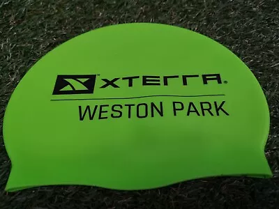 Xterra Uk Triathlon Neon Green Thick Swim Cap Swimming Hat ~ Worn Once In Race • £9.99