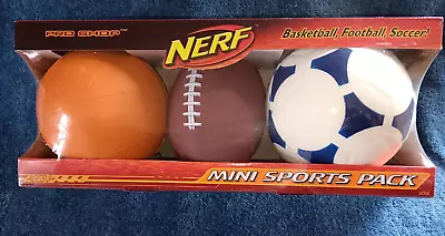 NERF Pro Shop Mini Sports Pack Ball Lot Basketball Football Soccer NEW SEALED • $21.99