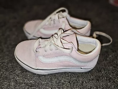 Girls Vans Old Skool Pink Casual Shoes SIZE US 11 Kids • $30