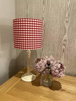 Handmade Lampshade In A Red Gingham Check Fabric Ceiling Or Lamp Various Sizes • £21.95