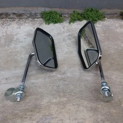 Vintage 1 Pair Rectangular Reflector Spy On Mirror All Model Bicycle Bike NOS • $70