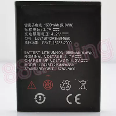 Quality Battery For ZTE V930 V970 V970T Z750 Z750C Net10 N880F 1600mAH Power • £4.98