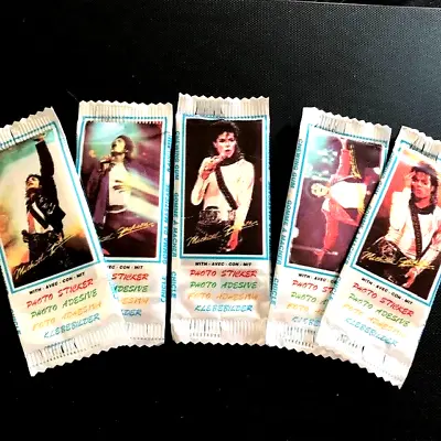 5 Packages Michael Jackson Sticker Gum 1989 Made In Italy $4.99 Ship To US • $18.99