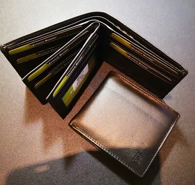 $38.95 • Buy Franco Bonini RFID Protected Genuine Leather 17 Card Holder Billfold Mens Wallet
