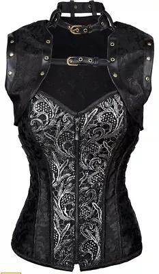 Alivila.Y Fashion Womens Sexy Steampunk Gothic Steel Boned Vintage Corset SZ: S • $34.99