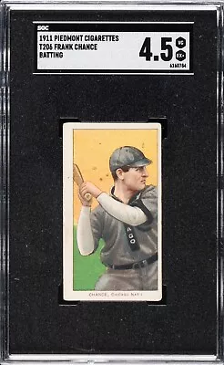 1909-11 T-206 HOF  Frank Chance SGC 4.5 Piedmont Chicago Cubs 1909 T206 • $625