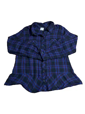 Cabi Womens Multicolor Long Sleeve Button Down Plaid Shirt Size Large • $17