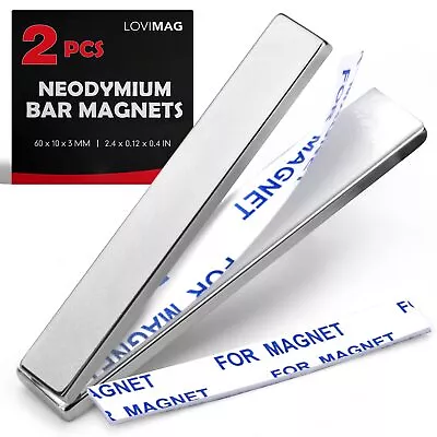 Strong Neodymium Bar Magnets With Double-Sided Adhesive Rare-Earth Metal Neod... • $6.50