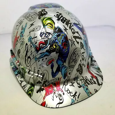 $44.99 • Buy Hard Hat Custom Hydro Dipped , OSHA Approved ROCK ZOMBIE F**K YEAH !!!NEW!!!!