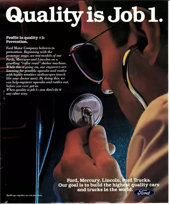 1989 FORD Mercury Lincoln Quality Auto Car Truck Motor Vintage Magazine Print Ad • $7.95