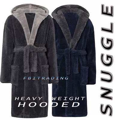 £29.95 • Buy Mens GENTS  Dressing Gown Fleece  Hooded & Non Hooded -Lounge Heavy Weight 