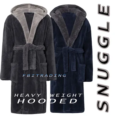 Mens GENTS  Dressing Gown Fleece  Hooded & Non Hooded -Lounge Heavy Weight  • £21.95