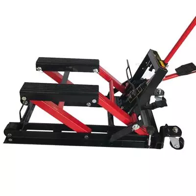 Hydraulic Foot-Operated Motorcycle Lift Jack 1500LBS Load ATV Lifts Stand Hoist • $127.97