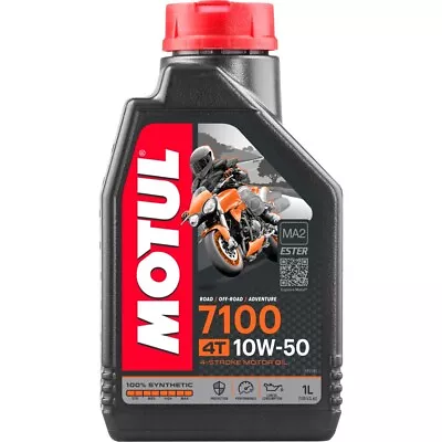 Motul 7100 4T 10W-50 100% Synthetic Ester 4-Stroke Motor Oil 1 Liter 104097 • $19.85