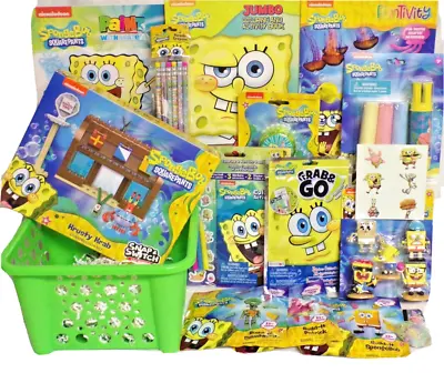 $49.99 • Buy New Sponge Bob Kids Toy Gift Basket Building Lot Play Set Birthday Figure Gift