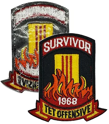 SURVIVOR 1968 TET OFFENSIVE US Military Vietnam Veteran Biker Patch 3  X 2  • $5.99