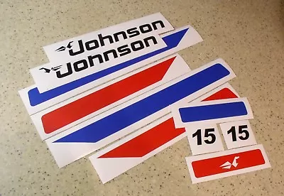 Johnson Vintage Outboard Motor 15 Decal Kit FREE SHIP + Free Fish Decal! • $15