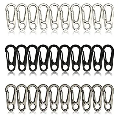 30 Pcs Small Keychain Clips Mini Carabiner Clips For Paracord Camping Keychain • $12.25